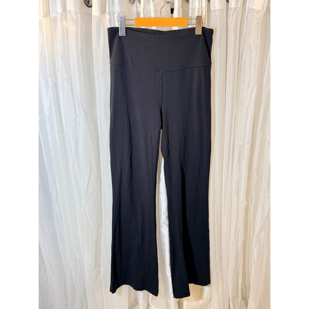 Lululemon Groove Flared Pants Womens 10 Black Super High Rise Yoga Leggings